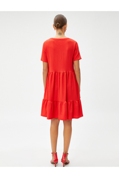 Koton Rövid ruha Réteges rövid ujjú, bő nyakú