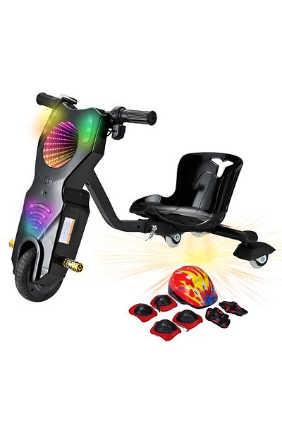 ROCKCAMEL 36V High-Power 360 Children Electric Drifting Scooter-Adjustable With Protective Gear