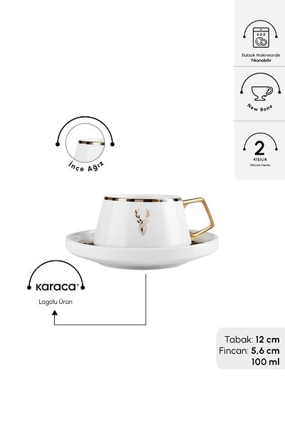 Karaca Aries 2-Person Coffee Cup 100 ml