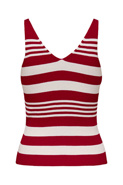 ONLY Onlorvieto sl stripe v-neck mm knt