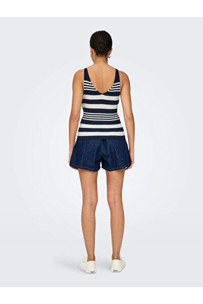 ONLY Onlorvieto sl stripe v-neck mm knt