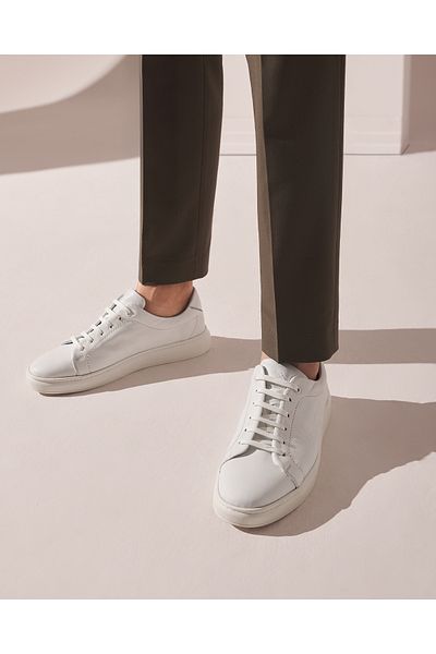 Hotiç Γνήσιο δέρμα Λευκά Ανδρικά Casual Παπούτσια