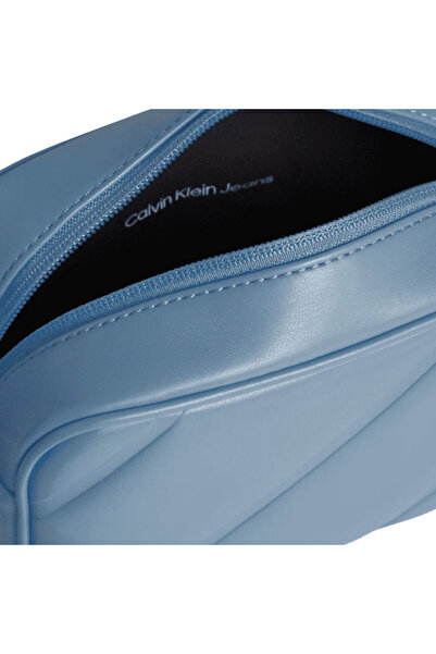 Calvin Klein Women's 100% Polyester Logo Waterproof Blue Shoulder Bag K60K611821-CEZ