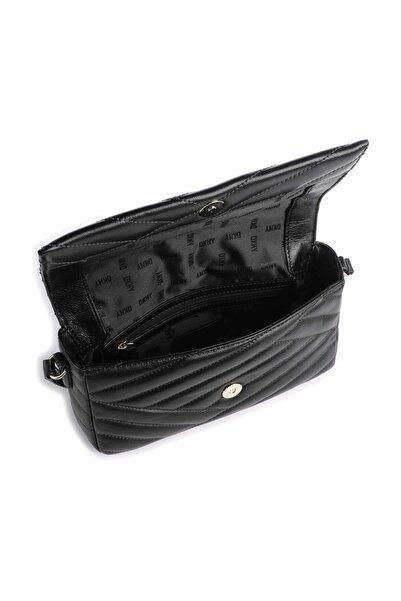 Dkny Schwarze Damen-Umhängetasche aus Leder, 24 x 14 x 6 cm, R31HBX38BGD