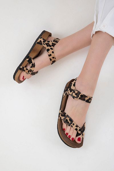 SOHO Leopard Damen Sandalen 16399