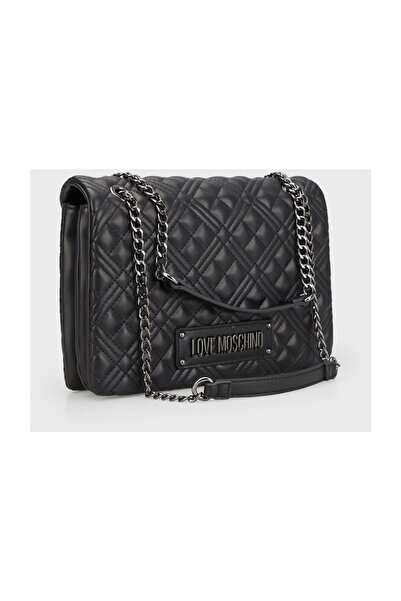 Love Moschino Geantă cu logo cu curea cu lanț matlasată - JC4014PP0ILA000A