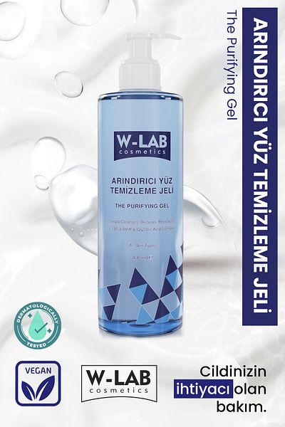 W-Lab Kozmetik 400 ml Purifying Facial Cleansing Gel