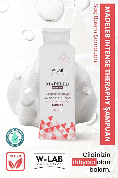 W-Lab Kozmetik Madeleb Intense Therapy Keratin Shampoo 300 ml