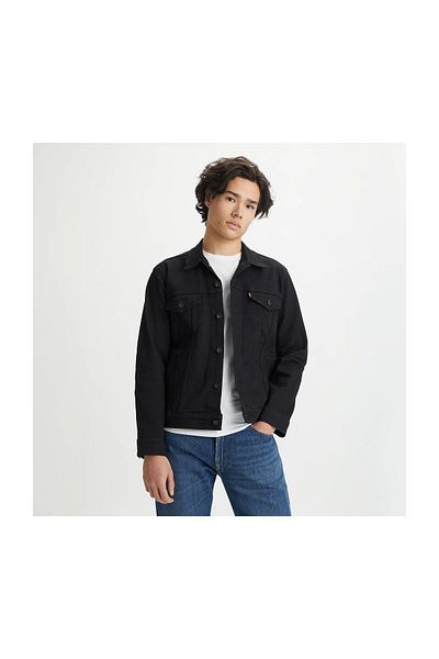 Levi's Pánská černá kapesní bavlněná džínová bunda 723340403