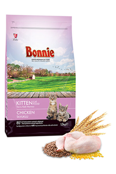 Bonnie Tavuklu Yavru Kedi Maması 1,5 Kg