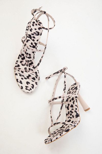 SOHO 20399 Beige Leopard Women's Classic Heeled Shoes
