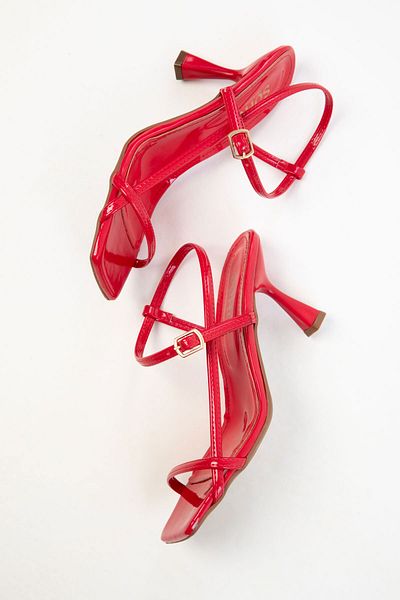 SOHO 20390 Klassische Damenschuhe mit Absatz aus rotem Lackleder