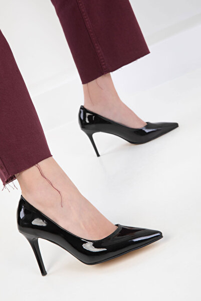 SOHO 20479 Siyah Rugan Kadın Klasik Topuklu Ayakkabı