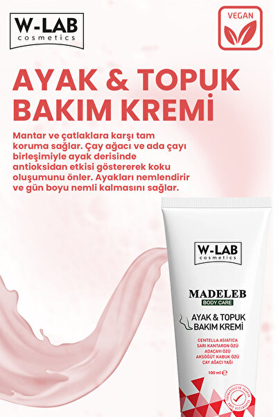 W-Lab Cosmetics Ayak Ve Topuk Bakım Kremi 100 ml