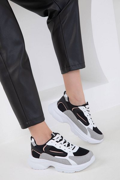 SOHO Women's Sneaker - Ice-Black-Powder 18802 Model Sneaker