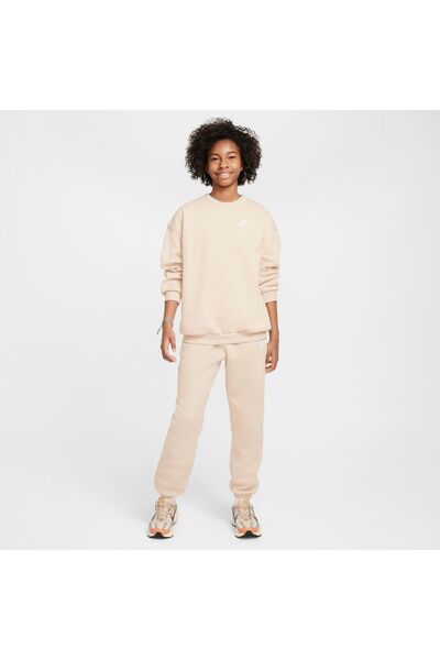 Nike G NSW CLUB FLC OVRSZD CREW LBR - SANDDRIFT/(أبيض)