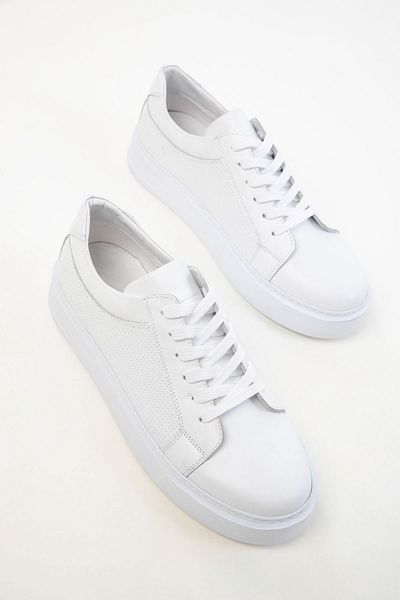 SOHO Λευκό Γνήσιο Δερμάτινο Ανδρικό Sneaker 20511