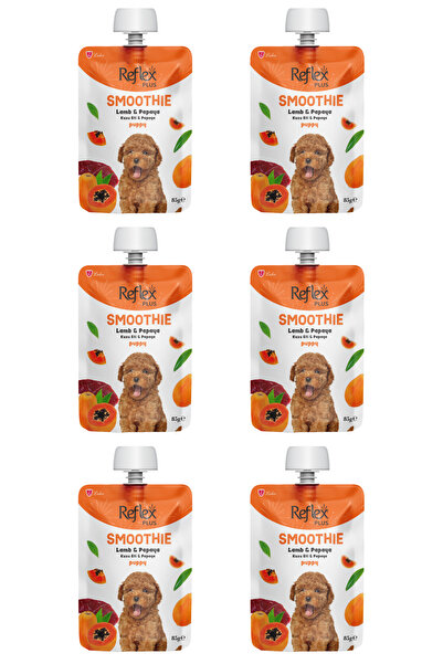 Reflex Plus Smoothie / Kuzu Etli ve Papaya Yavru Köpek Sıvı Ödül Maması 85 gr x 6 Adet