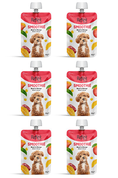 Reflex Smoothie Biftekli ve Mangolu Likit Köpek Ödülü 85 gr x 6 Adet