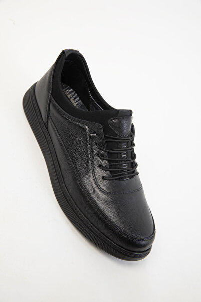 SOHO Schwarzer Herren-Sneaker aus echtem Leder 20512