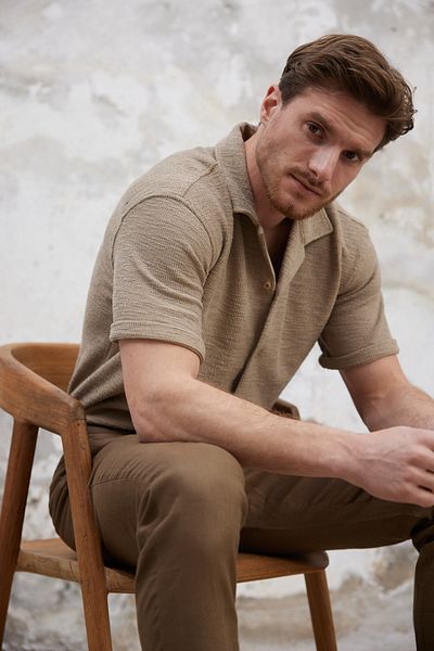 Trendyol Collection Норка Regular Fit з текстурованою жорсткою тканиною чоловіча Gomlek TMNSS25GO00067