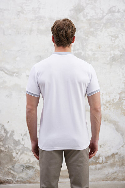 Trendyol Collection White Regular Cut Polo Neck T-Shirt Tmnss25Po00033