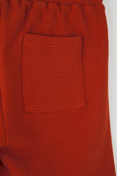 TRENDYOLKIDS Yellow-Tile 2-Piece Girls Cotton Animal Embroidered Sample Shorts & Bermuda