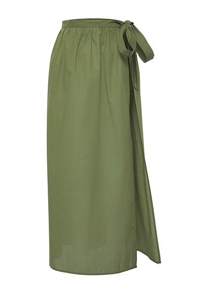 Trendyol Collection Khakifarbener Maxi-Strandpareo aus 100 % Baumwolle TBESS25PR00012