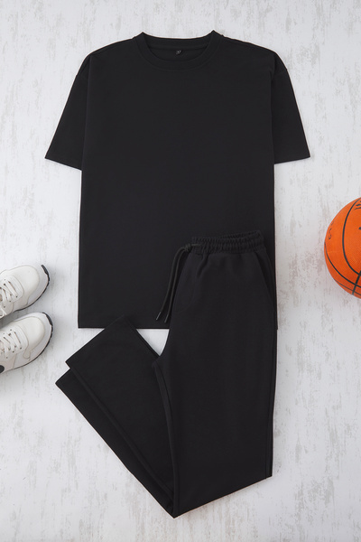 Trendyol Collection Μαύρο Oversize Σετ Στολή 3 τεμαχίων Teddington 25EM00000