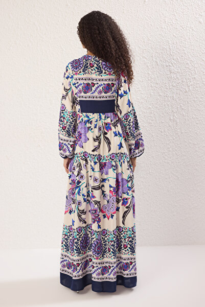 Trendyol Modest Purple Viscose Woven Dress Tctss24Eb00221