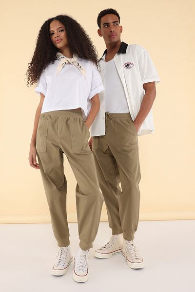 Trendyol Collection Παντελόνι Unisex Mink TMNSS25PL00023