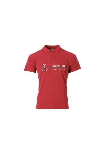 dafri Mercedes Amg Petronas Printed Polo Collar Tee