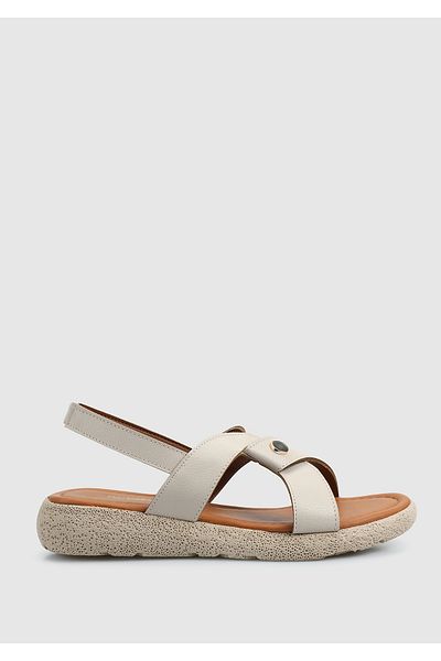 Eclipse Beige Women's Flat Sandals
