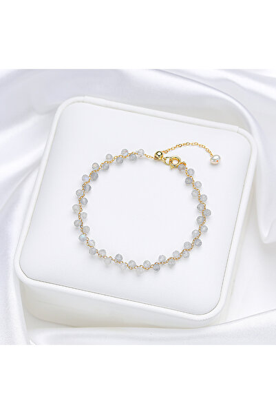 Choice سوار من حجر التورمالين الطبيعي من لابرادوريت بقطر 3 مم، مقاس 16-20 سم،...