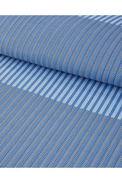 English Home Modern Strip Easy-Iron Single Duvet Cover Set 160X220 cm Blue