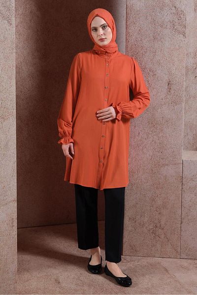 Alvina Elastic Cuffed Tunic - 44445
