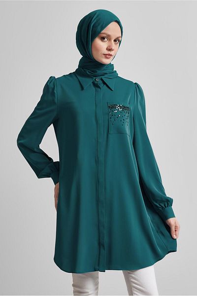 Alvina TUNICĂ BRODATĂ CU MÂRGELE 45326