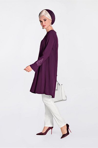 Alvina Güpür Ve Bead Detail Tunic 4239