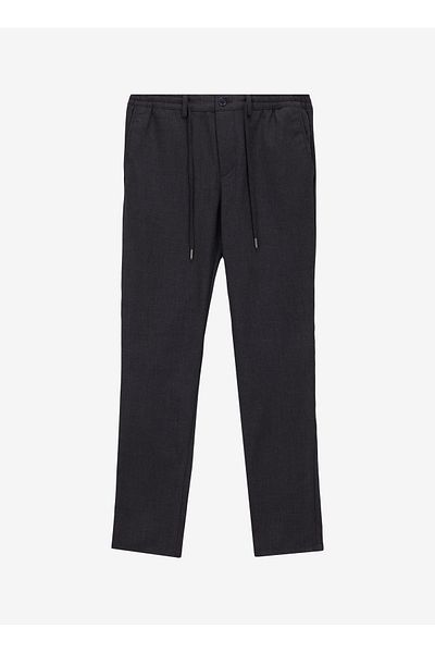 ALTINYILDIZ CLASSICS Altınyıldız Classics Tied Waist Regular Leg Slim Fit Anthracite Men's Pants Ace001252274_Atr