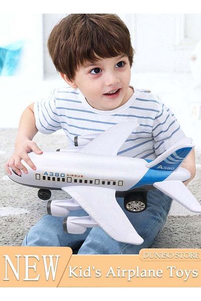 Generic نموذج طائرة DUNISO A380 مقاوم للسقوط ذو عزم داخلي كبير، لعبة طائرة للأطفال