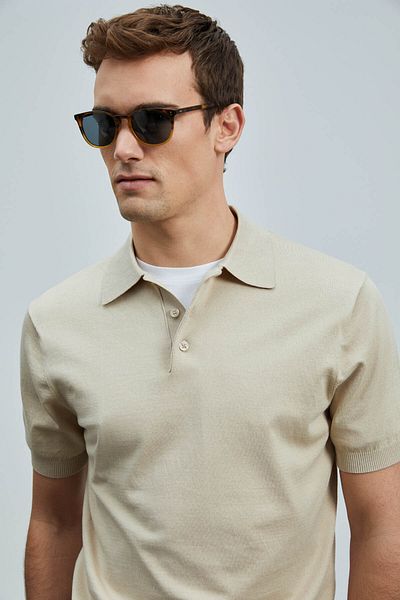 Lufian Tricou pentru bărbați Derek Beige 111090103