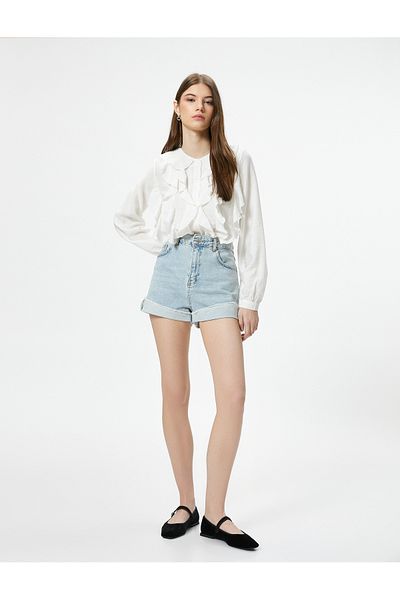 Koton 4sal60067ıw Women's Blouse White