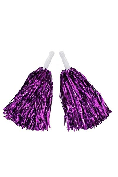 Bia 1 Çift Mor Ponpon - Mor Amigo Gösteri Ponponu - 23 Nisan Ponpon Renk