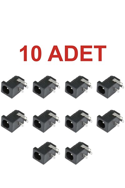 Rodevino 10 Adet Dc Barrel Jak 2.1mm Dc Giriş Soketi Arduino Uyumlu
