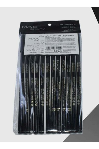 Max Beauty 12 Piece Kuwaiti Long-Lasting Eyeliner - Black