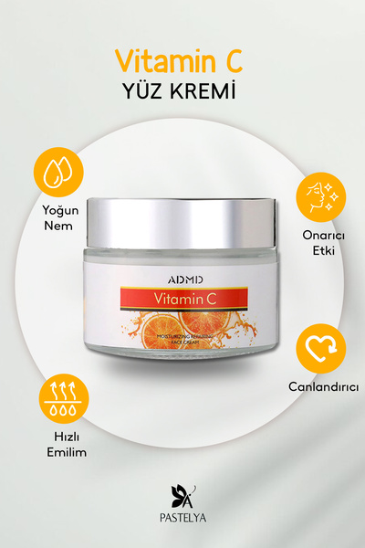 Pastelya Vitamin C Yüz Kremi 50 g – Nemlendirici ve Onarıcı