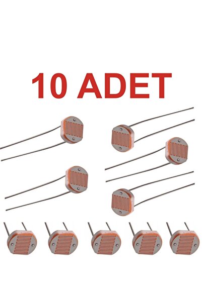 Rodevino 10 Adet Ldr Işık Sensörü Foto Direnç 5 Mm