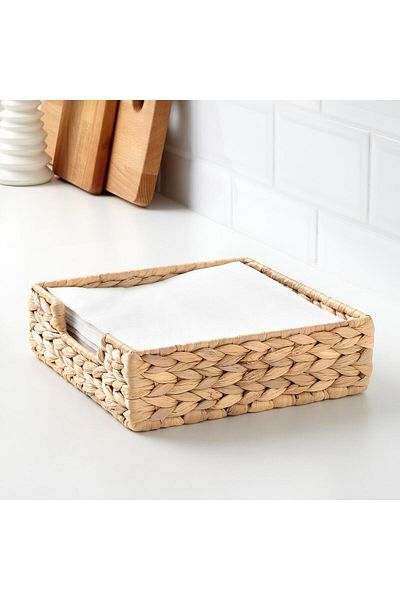 IKEA CISSAN Napkin holder, water hyacinth, 23 x 23 cm