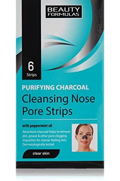 BEAUTY FORMULAS Purifying Charcoal Deep Cleansing Nose Pore Strips 6pcs