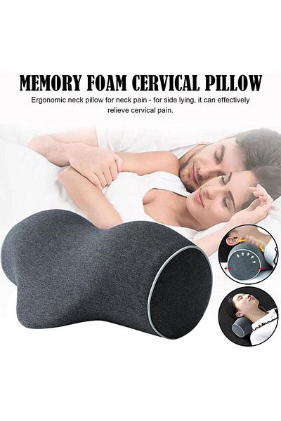 fulina Ergonomic Neck Pillow,High-density Slow Rebound Memory Foam,for Cervical Support & Neck Pain Relief